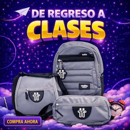 NUEVO COMBO ESCOLAR 3X1 PRO BOLSO + LONCHERA + CARTUCHERA