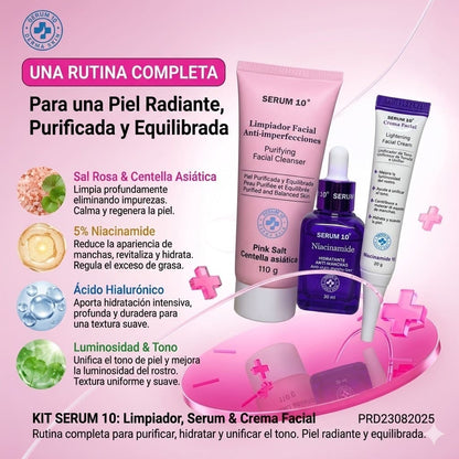NUEVO KIT BALANCE GLOW PRO (LIMPIADOR + SERUM + OBSEQUIO)
